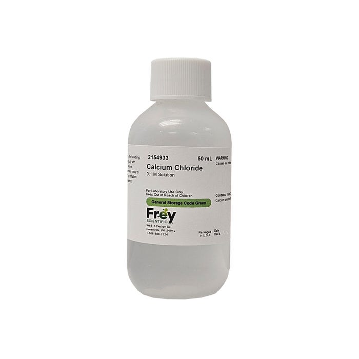 Frey Scientific Calcium Chloride Solution, 0.1M Solution, Lab Grade, 50mL