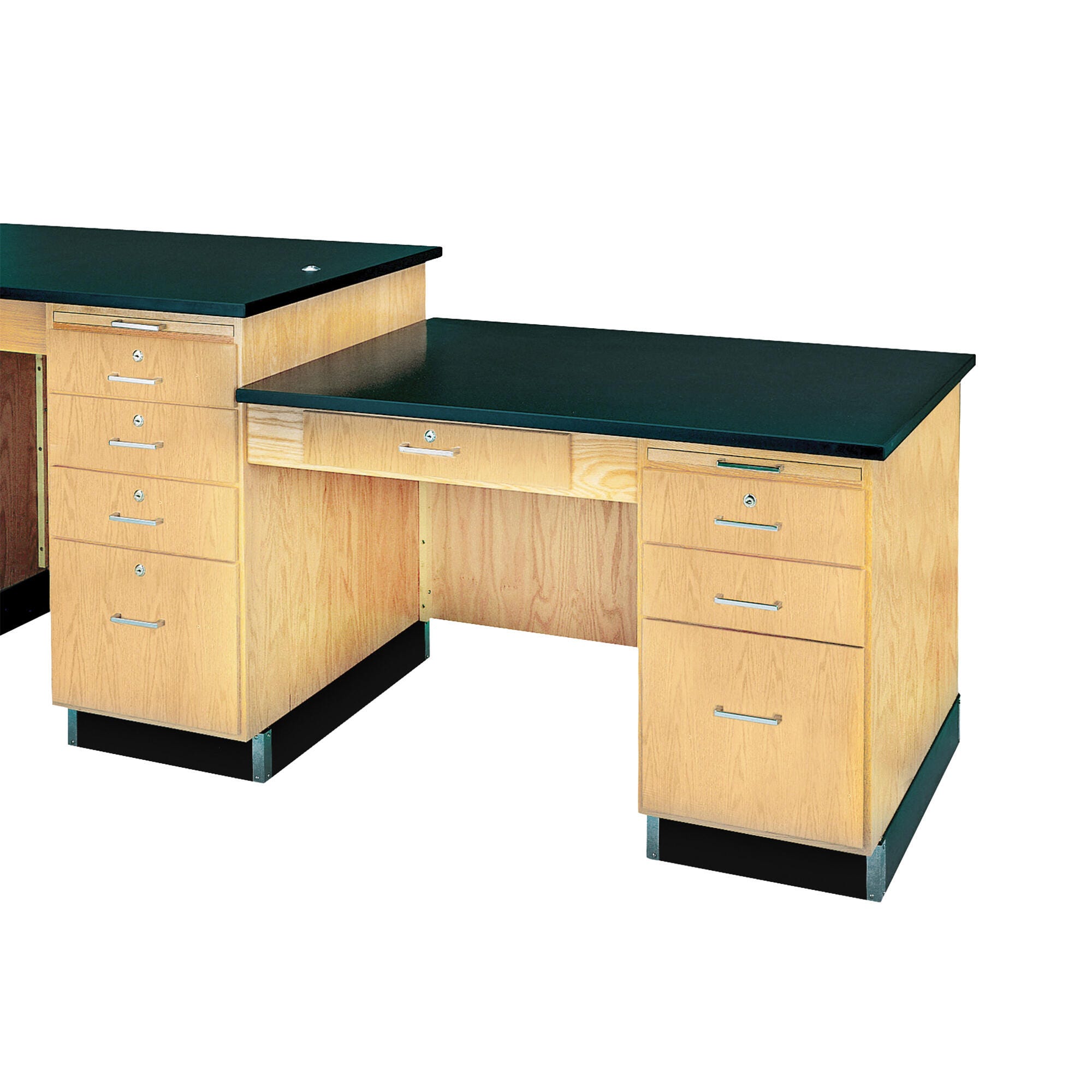 Image for Diversified Spaces Kinetic Instructor's Side Desk, 48 x 30 x 30 Inches, Epoxy Resin, Oak Veneer from School Specialty