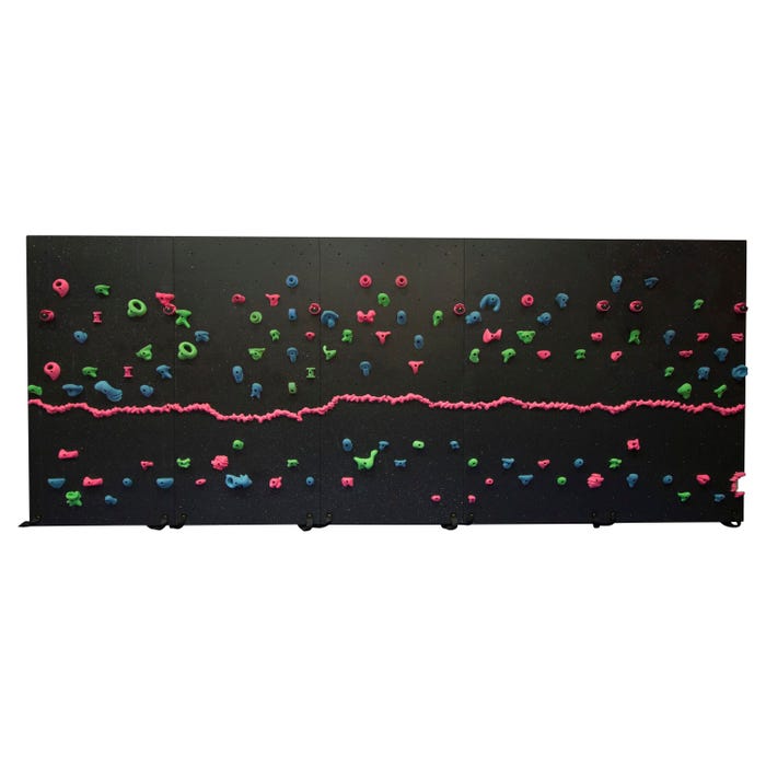 Everlast Climbing Black Light Traverse Wall Package, 40 x 8 Feet, 2 Inch Mats
