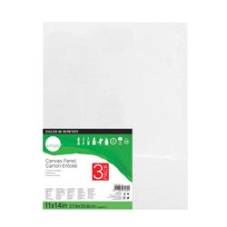 Daler-Rowney Simply Canvas Panel, 11 x 14 Inches, Pack of 3, Item Number 2096260
