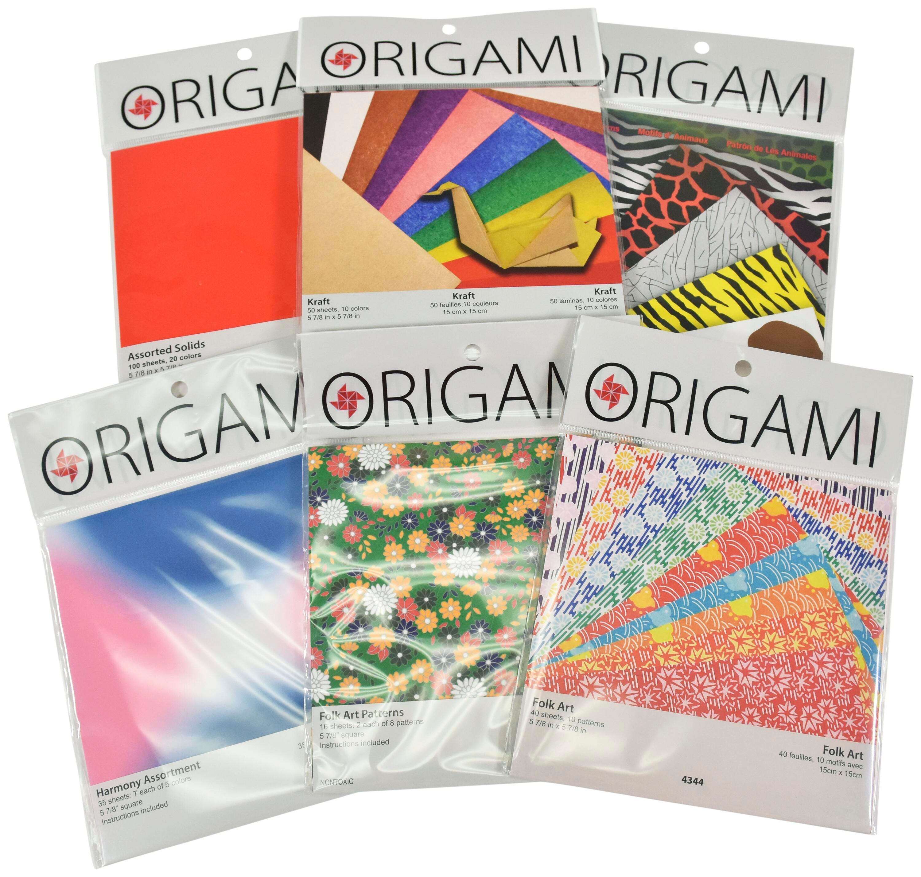 Sax Origami Paper School Pack, Assorted Patterns and Colors, 265 Sheets 1542714