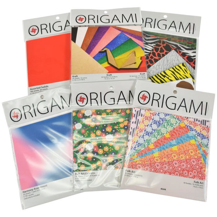 Sax Origami Paper School Pack, Assorted Patterns and Colors, 265 Sheets