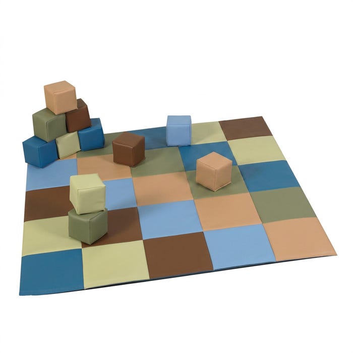 Children's Factory Patchwork Crawly Mat and Block Set