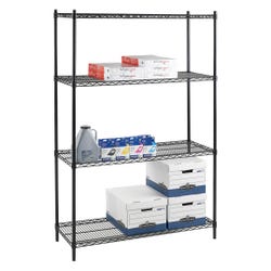 Lorell Wire Shelving, 1000 Pounds/Shelf, 36 x 24 x 72 Inches, Black, Item Number 1333378