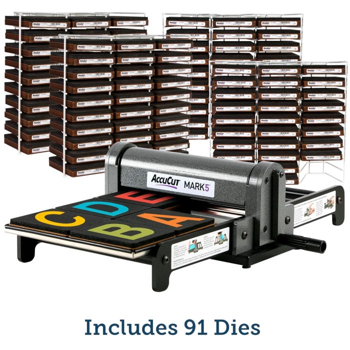 AccuCut MARK 5 Super Starter Die Set, Assorted Shapes and Sizes, Set of 91