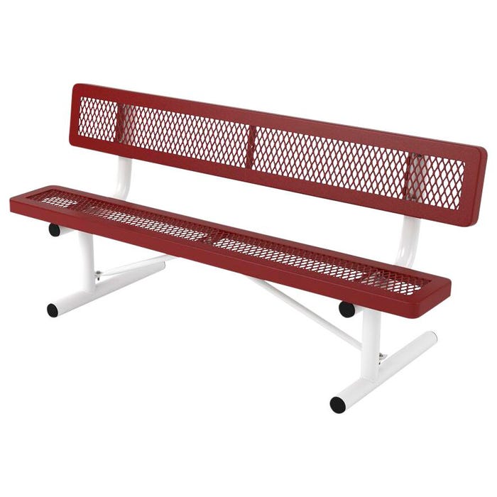 Superior Site Amenities Portable Rounded Corner Bench with Back