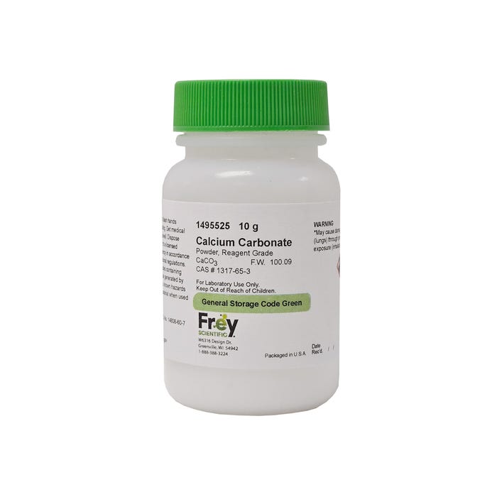 Frey Scientific Calcium Carbonate, Powder, Reagent Grade, 10 Grams