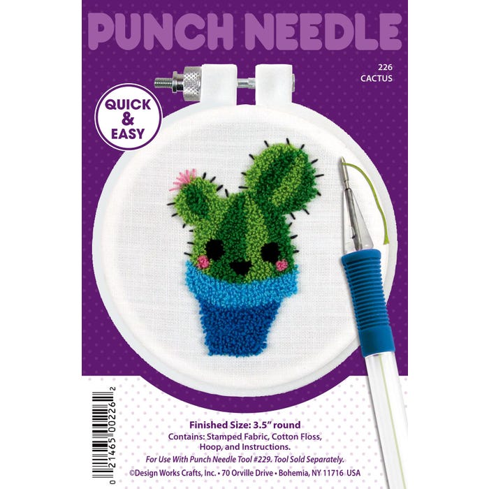 Design Works Crafts Punch Needle Embroidery Kit, Cactus