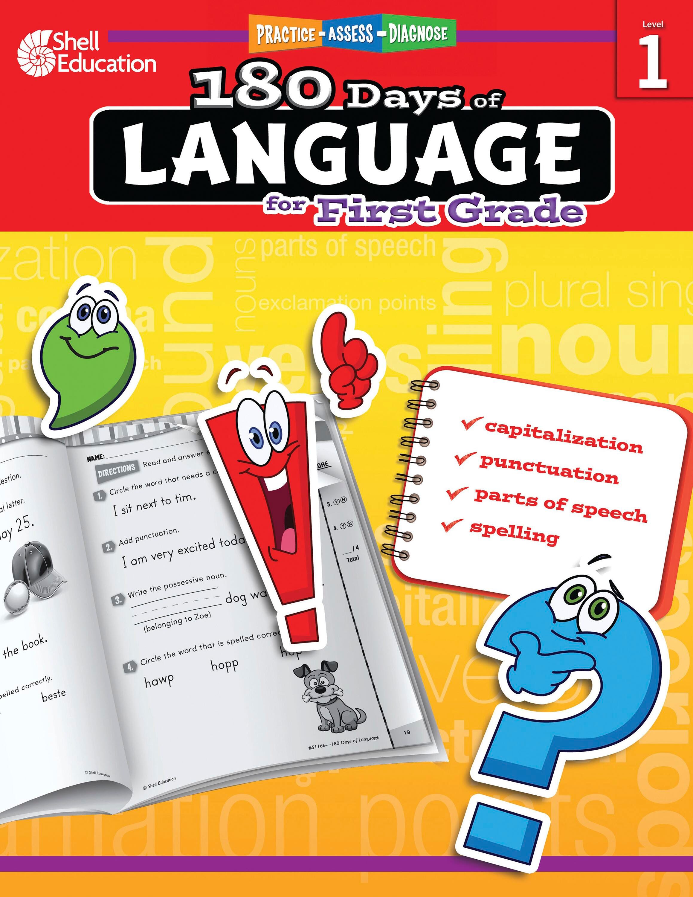Image for Shell Education 180 Days of Language for First Grade from School Specialty