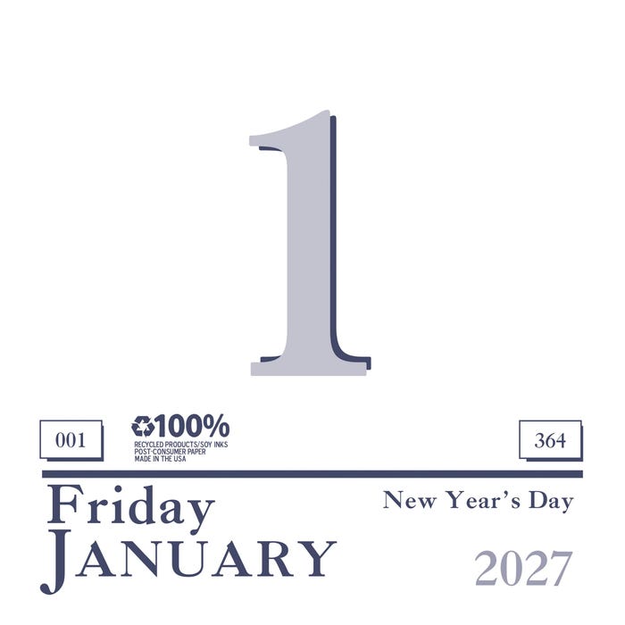 House of Doolittle Today Is Hanging Calendar Refill, January to December 2027, 6 x 6 Inches