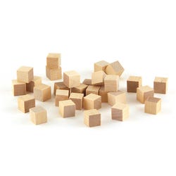 Hygloss Wood Cubes, 1/2 Inch, Pack of 108