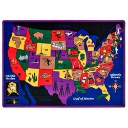 Carpets for Kids Premium Discover America Carpet, Rectangle 4002257