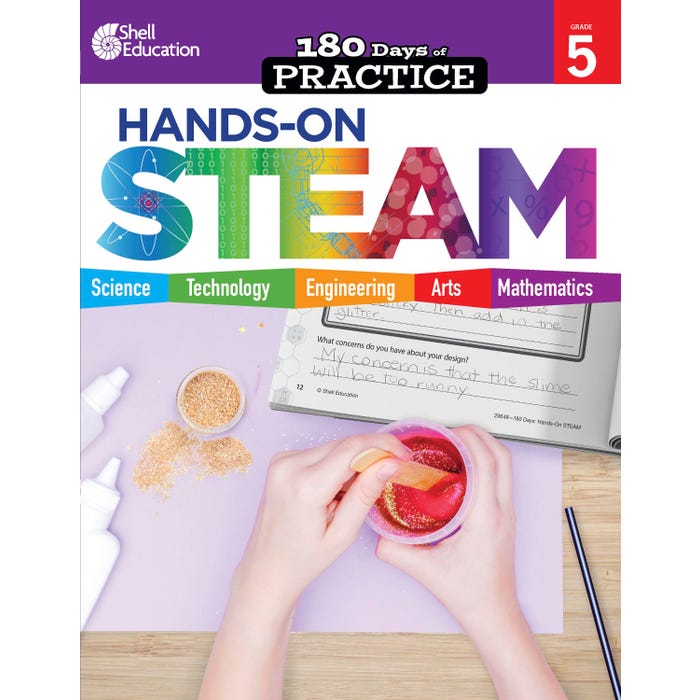 Shell Education 180 Days: Hands-On STEAM, Grade 5
