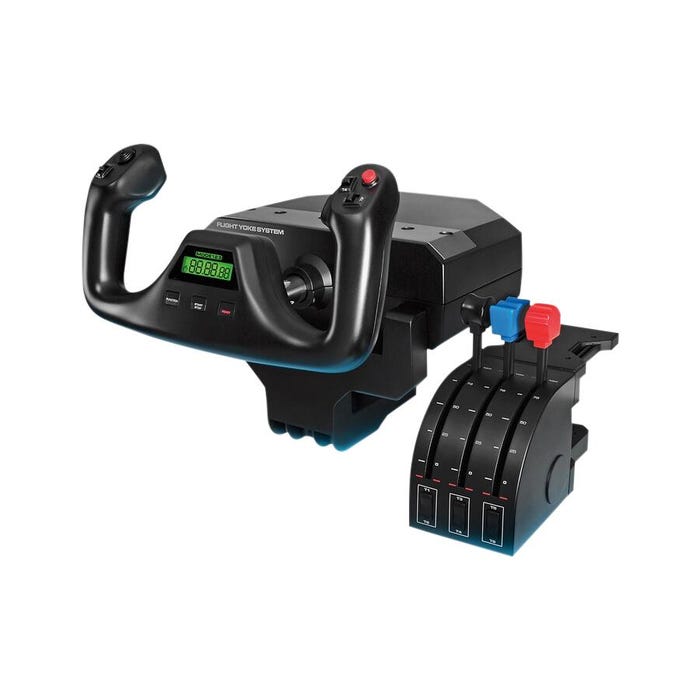 Saitek Professional Simulation Flight Yoke System and Throttle Quadrant