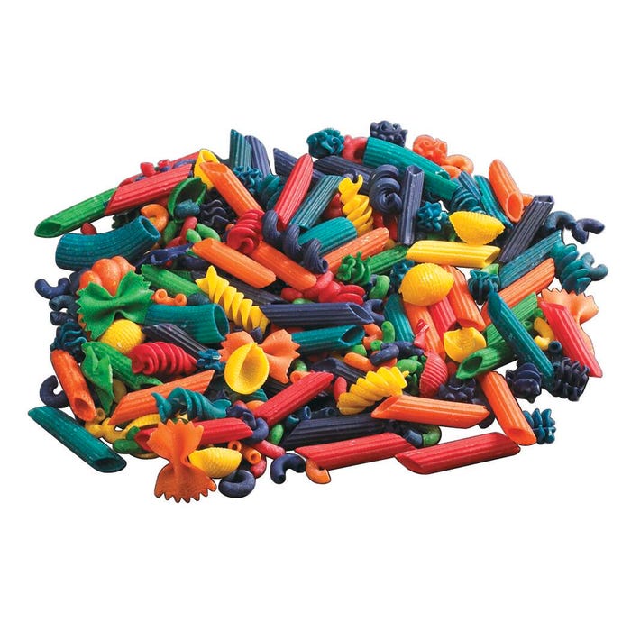Roylco Colored Pasta Noodle, Assorted Colors and Shapes, 1 Pound