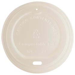 Genuine Joe Vented Hot Cup Lid, White, Pack of 1000