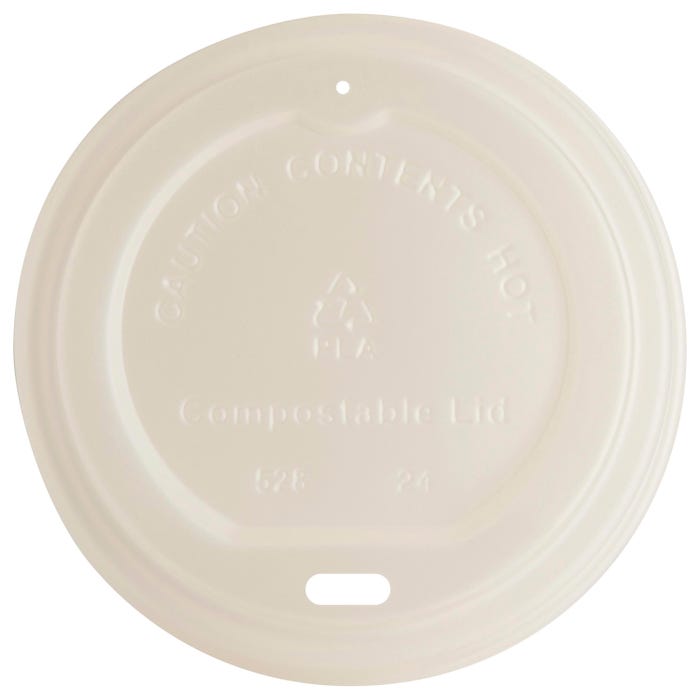 Genuine Joe Vented Hot Cup Lid, White, Pack of 1000