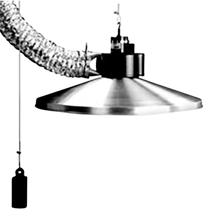 Vent a Kiln 1437-500 Overhead Mounted Electric Kiln Ventilation System, 37 Inch Hood Diameter