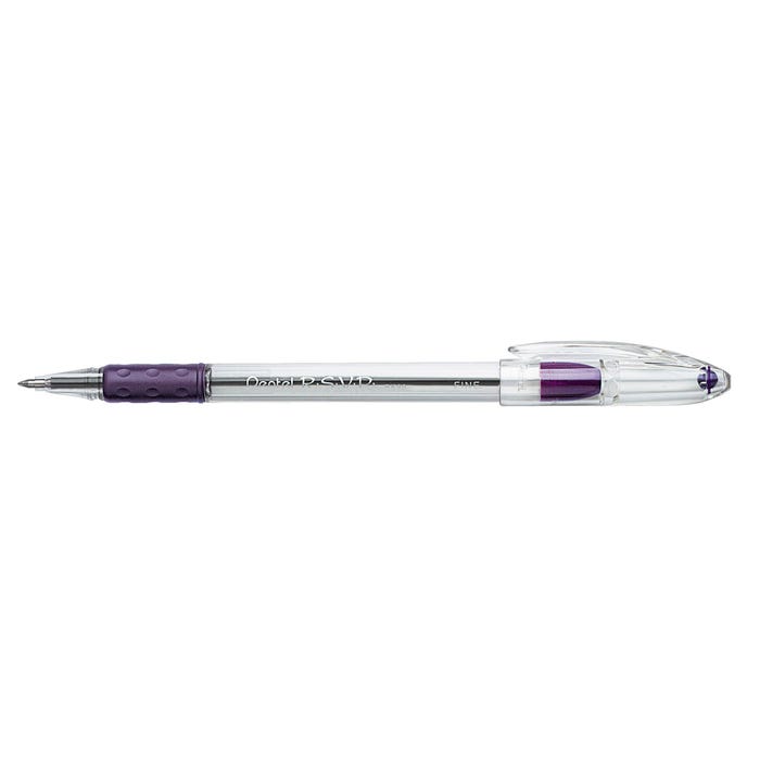 Pentel Ballpoint Pen, mm, Violet, Pack of 12
