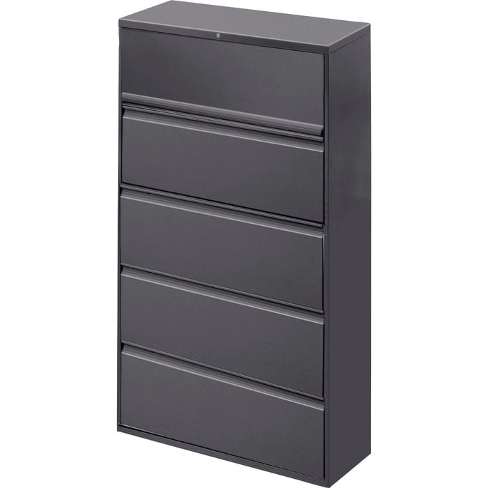 Lorell Lateral File Cabinet, 42 x 18-5/8 x 67-3/4 Inches, Charcoal