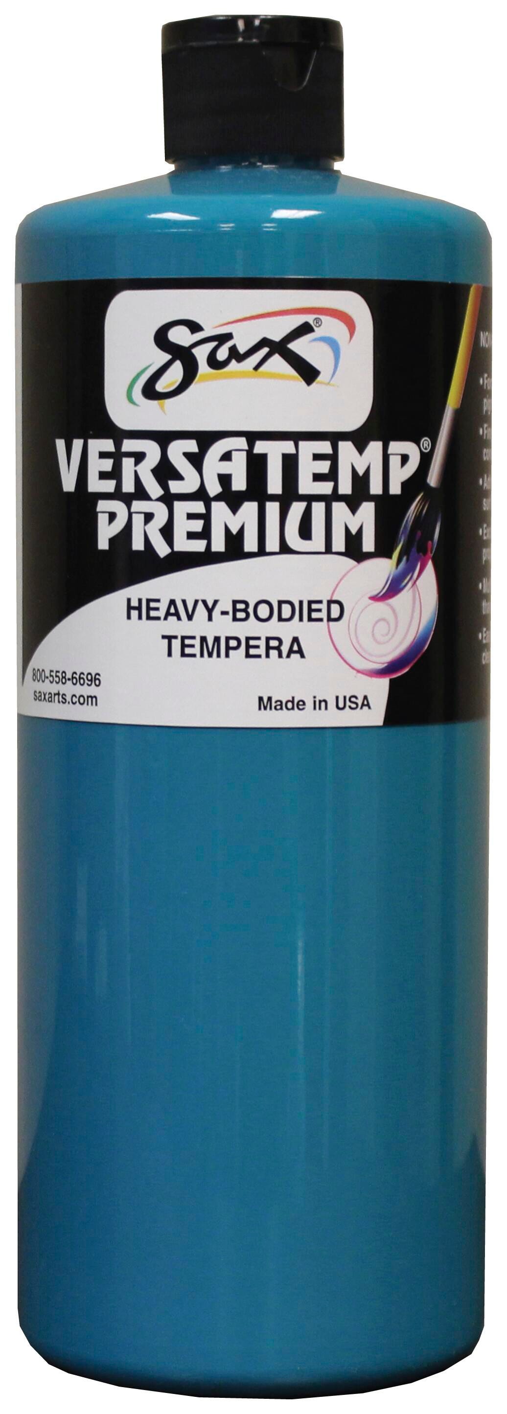 Sax Versatemp Premium Heavy-Bodied Tempera Paint, 1 Quart, Turquoise Item Number 1592721
