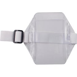 Advantus Badge Holders Arm, Vert, 2-1/2 x 3-1/2 Inch, Pack of 12, White, Clear