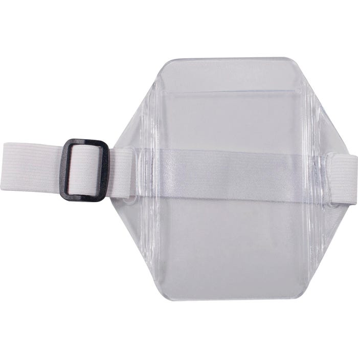 Advantus Badge Holders Arm, Vert, 2-1/2 x 3-1/2 Inch, Pack of 12, White, Clear