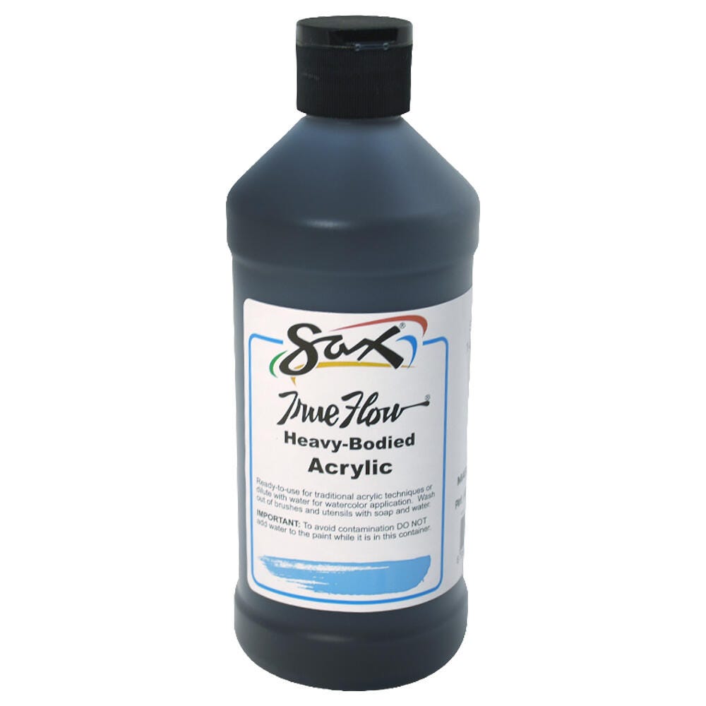 Sax Heavy Body Acrylic Paint, 1 Pint, Mars Black Item Number 1572471