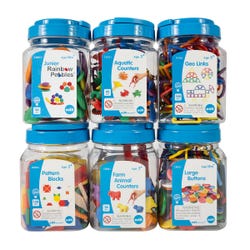 EDX Education Counting & Sorting Mini Jar Manipulatives Set