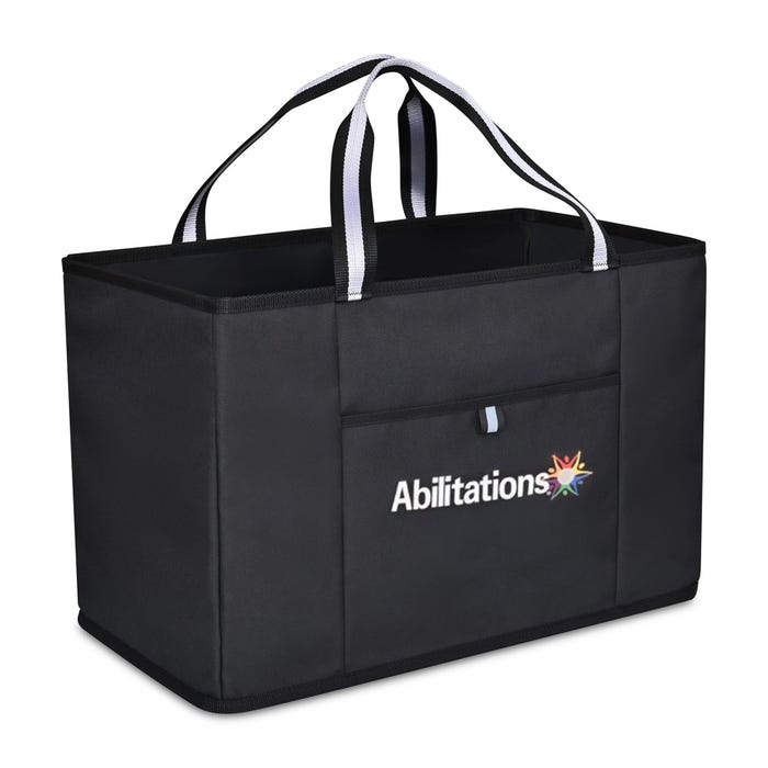Abilitations Heavy-Duty Utility Tote, 11 x 14 x 21 Inches, Black