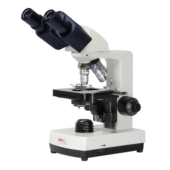 National Optical Ecoline Compound Binocular Microscope with Mechanical Stage and Iris Diaphragm