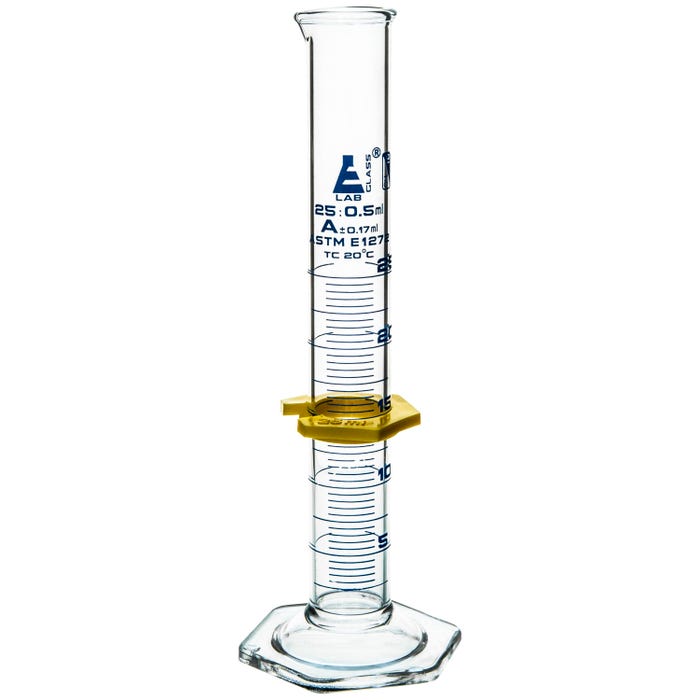 Eisco Labs Graduated Cylinder, Borosilicate Glass, 25mL