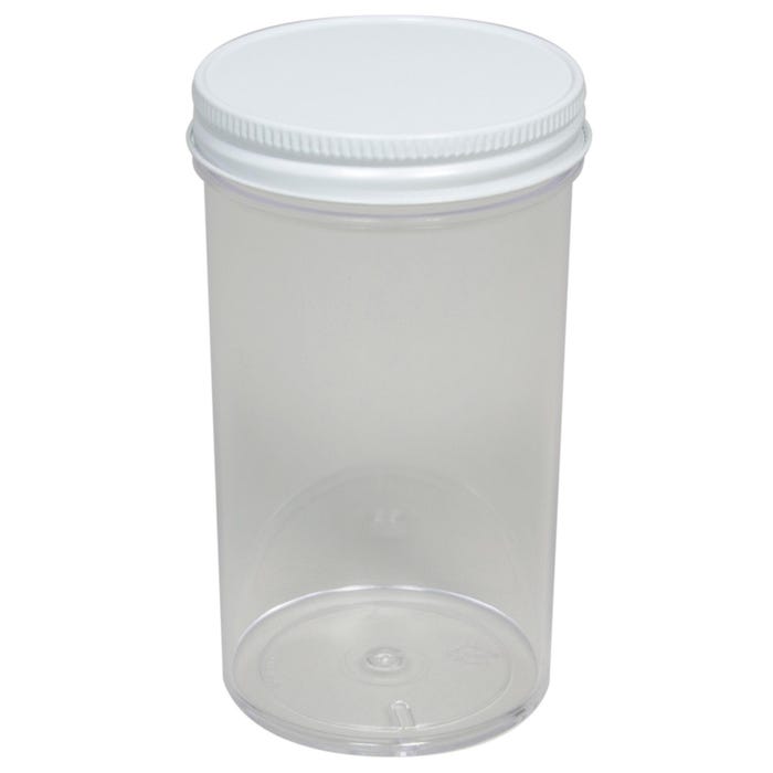 Delta Education Jar with Lid, 250 Milliliters, Transparent Plastic, Pack of 8