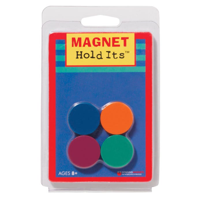 Dowling Magnets Ceramic Disk Magnets, 1 Inch, Assorted, Set of 8