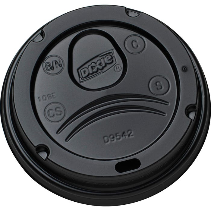 Dixie Hot Cup Dome Lid, Black, Pack of 1000