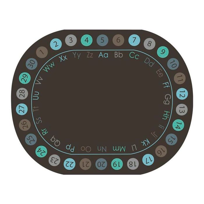 Childcraft Colorful Circles ABC123 Carpet, Oval