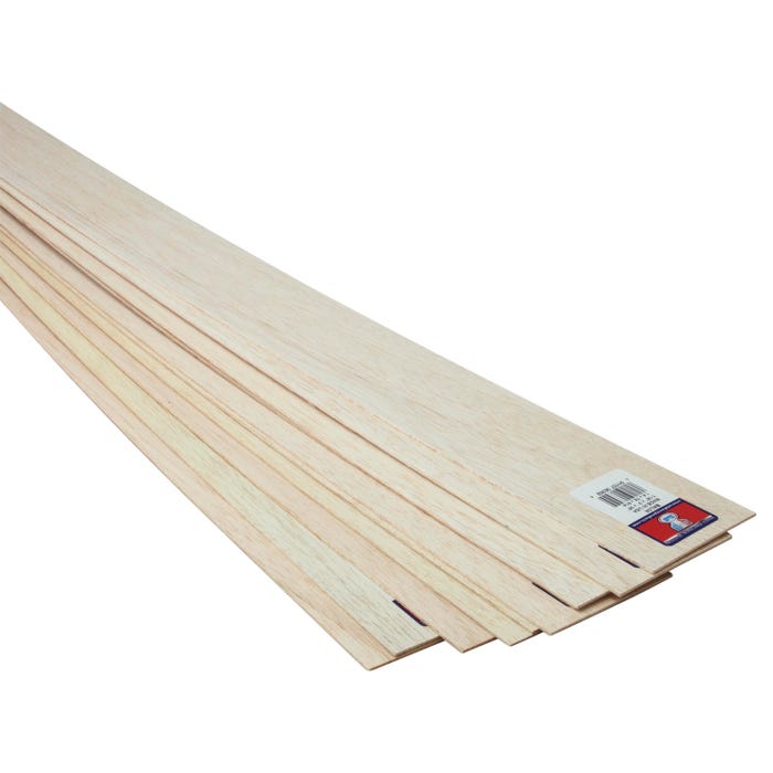 Midwest Products Balsa Sheet, 1/16 x 3 x 36 Inches, Pack of 10