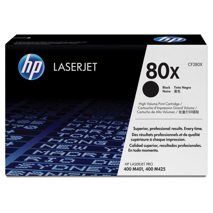 HP 80X Ink Cartridge, CF280X, Black
