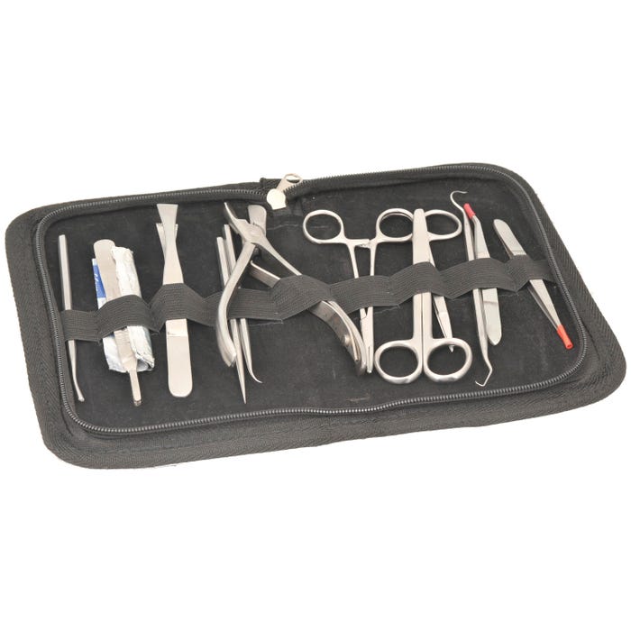 Eisco Labs Dissection Set, Advanced, Stainless Steel, 12 Instruments