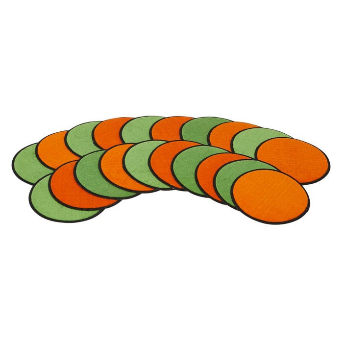 Childcraft ABC Furnishings Ten Frame Carpet Rounds, Set of 20