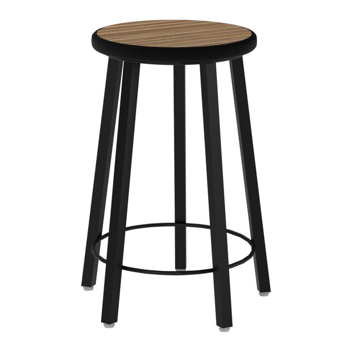 Wisconsin Bench 5-Legged Square Tube Stool, Fixed Height