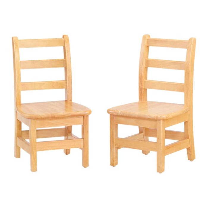 Jonti-Craft Ladderback Chair, 12-Inch Seat, 14-1/2 x 13-1/2 x 24-1/2 Inches, Set of 2