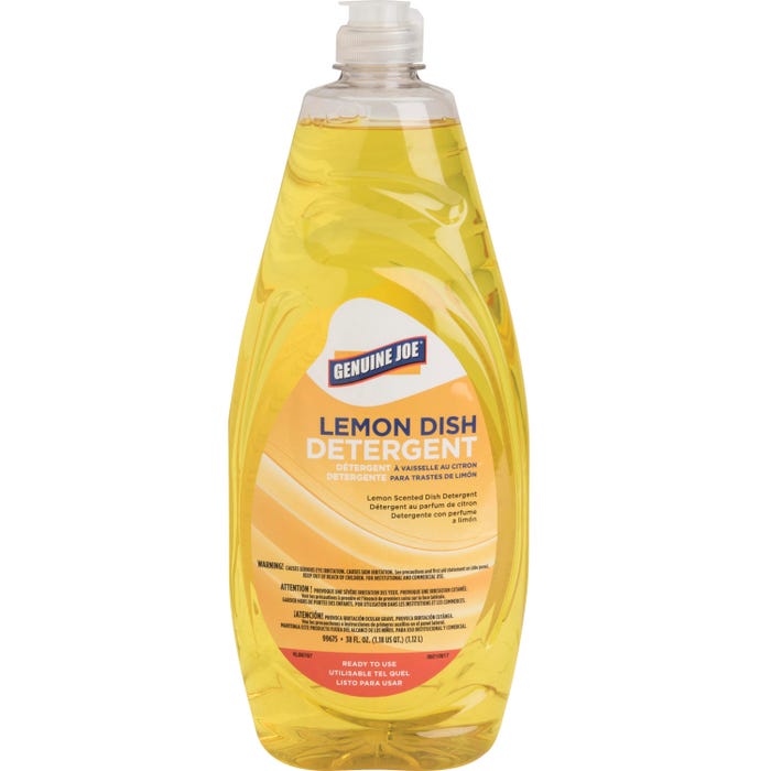 Genuine Joe Dish Detergent, 38 Ounces, Lemon Scent