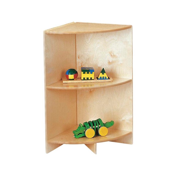 Jonti-Craft Low Corner Storage Shelf, 15 x 15 x 29-1/2 Inches
