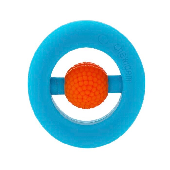 Chewigem Hand Fidget and Chewable, Blue/Orange
