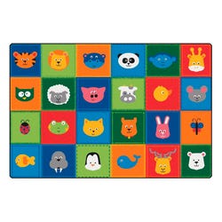 Carpets for Kids KIDSoft Animal Patchwork Carpet, 4 x 6 Feet, Rectangle, Multicolored, Item Number 2003228