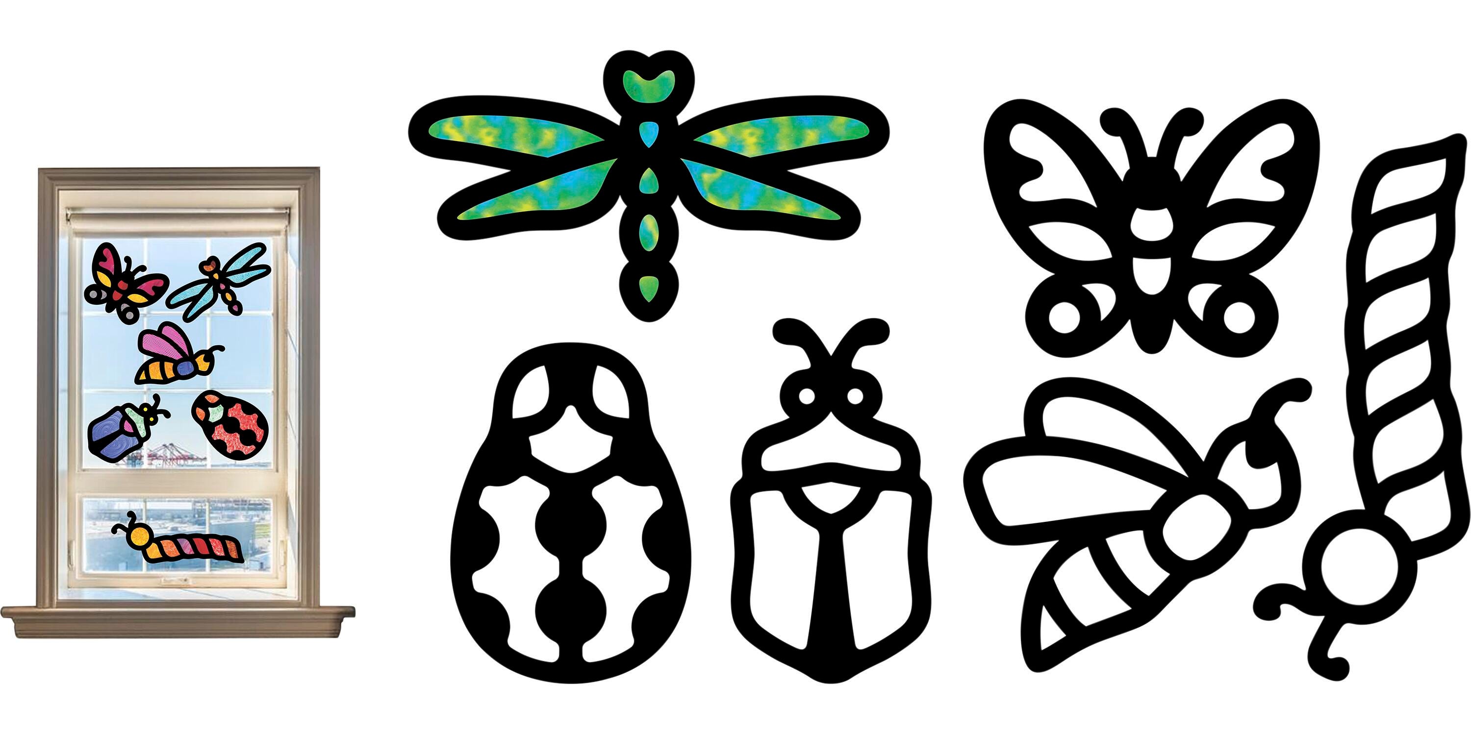 Roylco Junior Bug Stained Glass Frames, 6 designs, Pack of 24 2149507