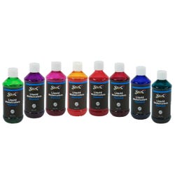 Sax Liquid Washable Watercolor Paint, 8 Ounces, Assorted Colors, Set of 8 1567858