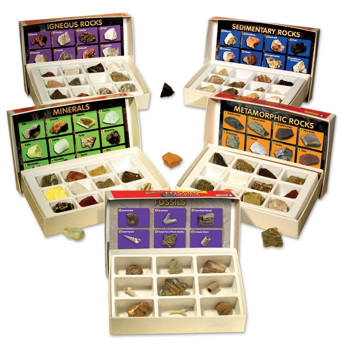 Educational Insights Complete Rock and Fossil Collection, Set of 57