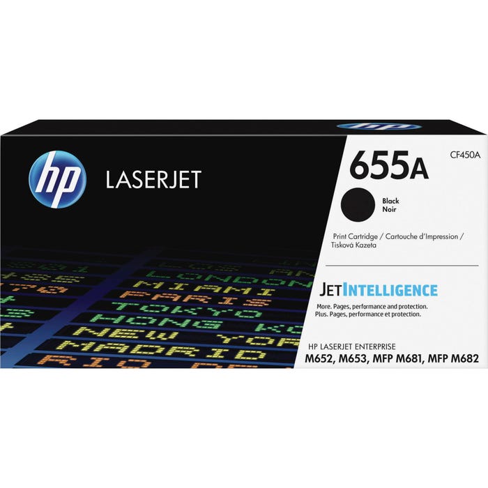 HP 655A Ink Cartridge, CF450A, Black
